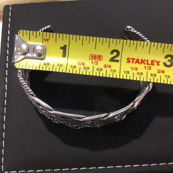 Barse Sterling Silver Scroll Cuff & Vintage Sterling Silver Modern Style Cuff - Picture 15 of 16